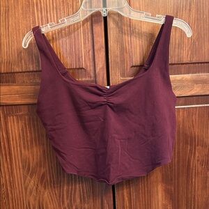 PINK Victoria's Secret Deep Burgundy Crop Bra Top - NEVER WORN